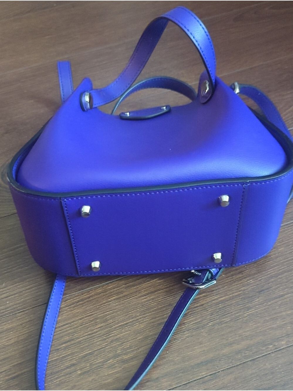 Danier Purple Leather Top-Handle Crossbody Bag - Picture 9 of 16